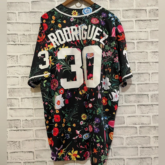 Men’s 90’s floral Sandlot Rodriguez #30 baseball jersey size XL - Picture 2 of 5
